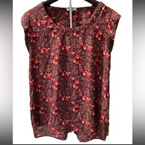 Pleione Pullover Floral Blouse size Medium EUC 15076